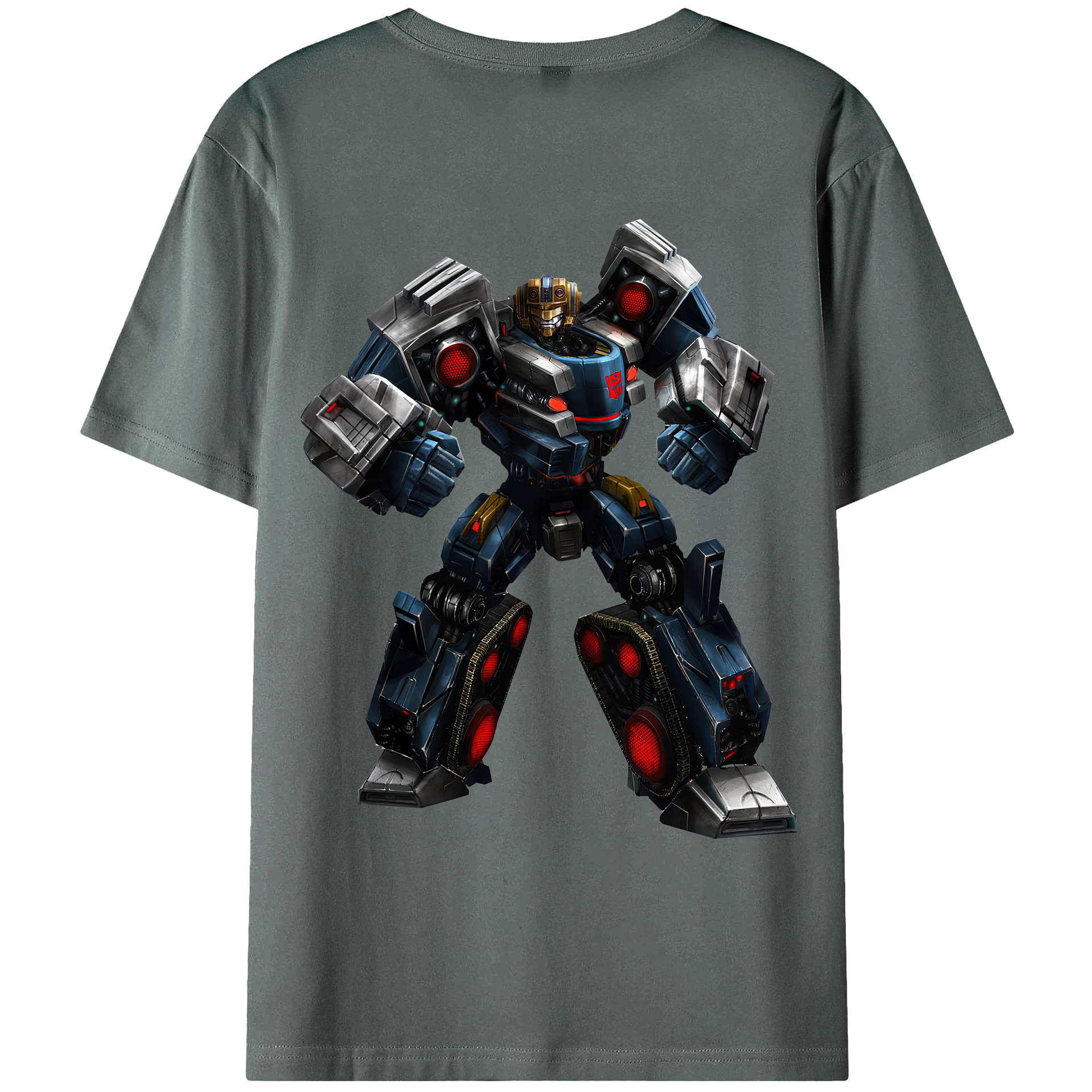 （画像用） Transformers トランスフォーマー 綿100％ メンズ半袖Tシャツ（バックプリント） 通気性